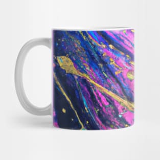 Magenta Gold Fluid Art Masterpiece Mug